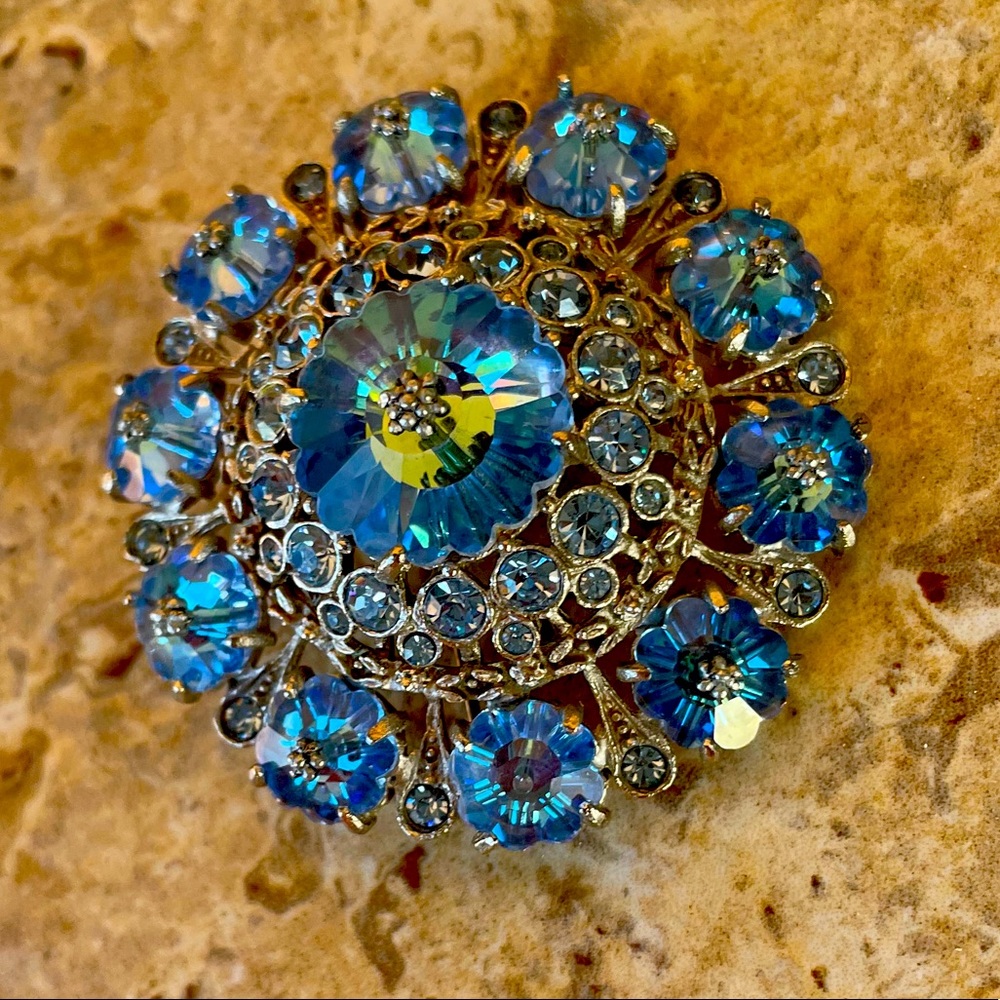 Vintage Blue Brooch